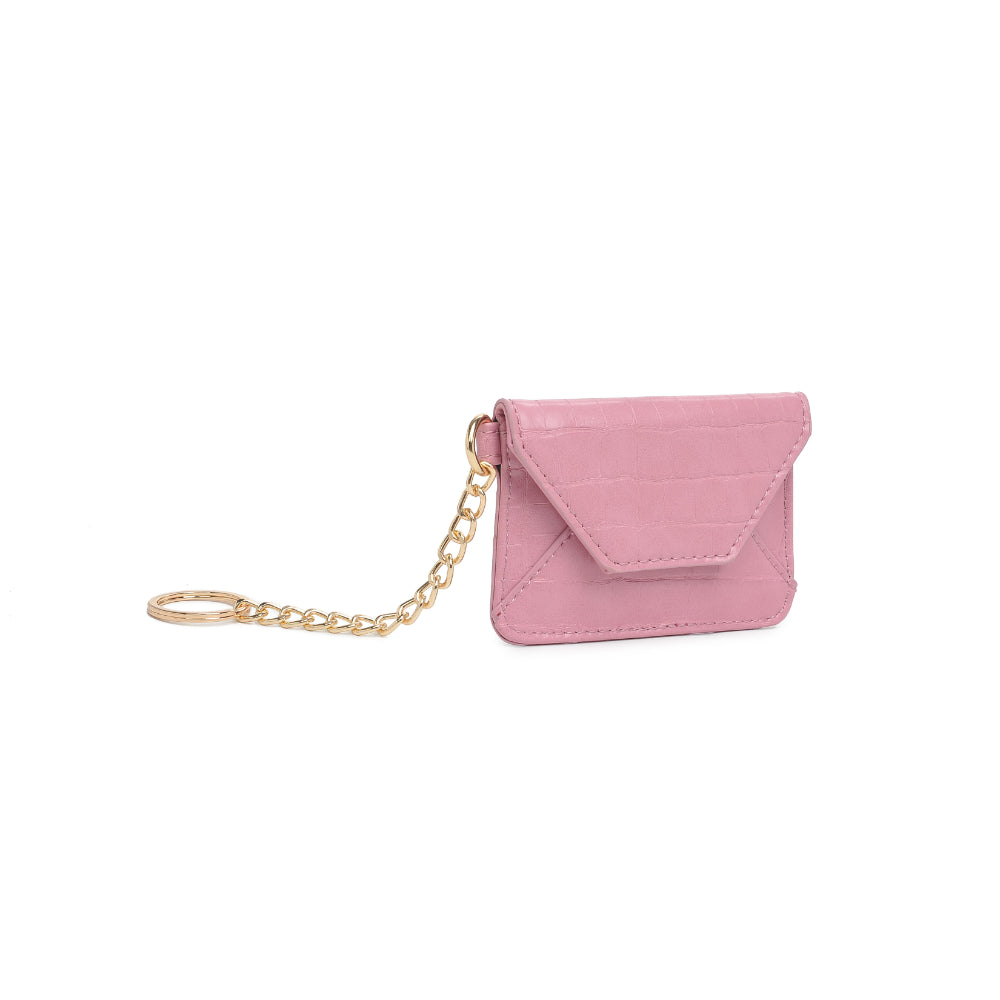Woman wearing Mauve Urban Expressions Gia - Croco Card Holder 840611110787 View 6 | Mauve