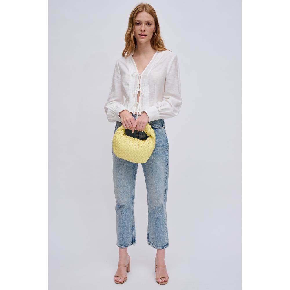 Woman wearing Butter Urban Expressions Tracy - Woven Clutch 840611121905 View 3 | Butter