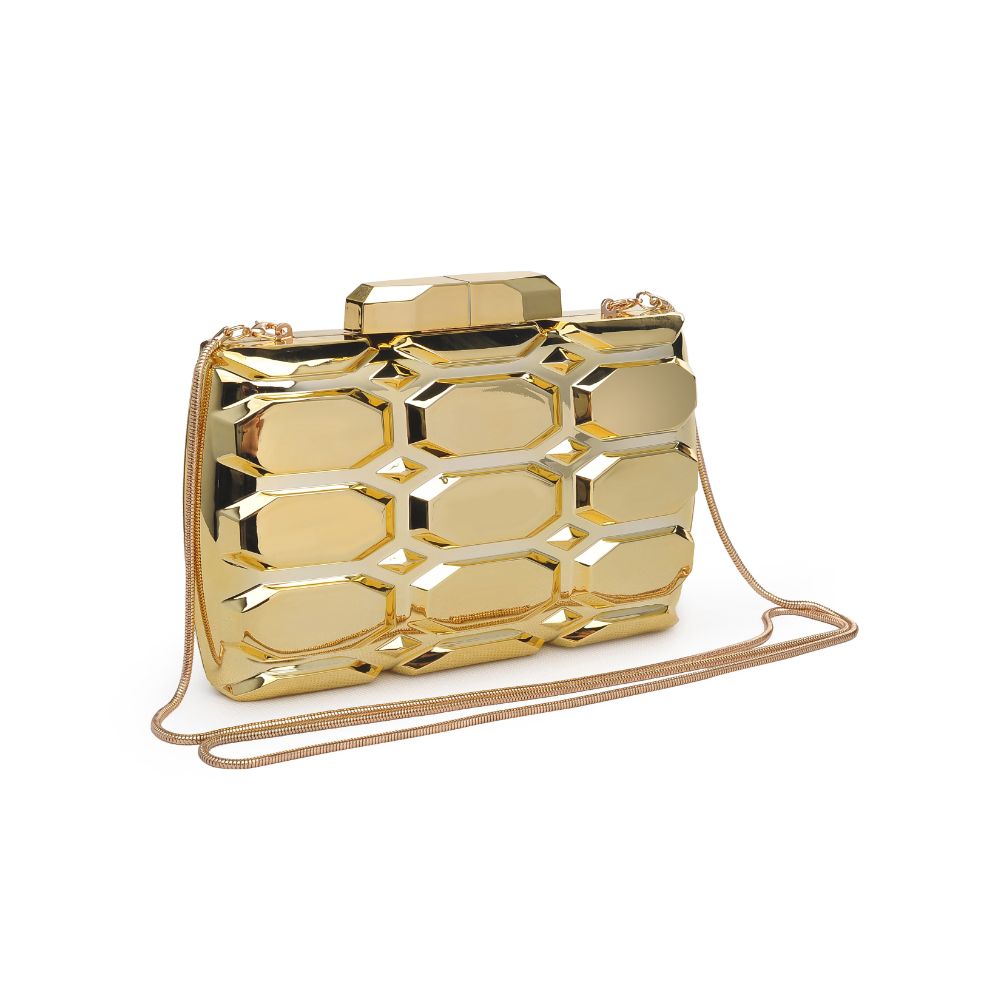 Product Image of Urban Expressions Rexha Evening Bag 840611171641 View 6 | Gold