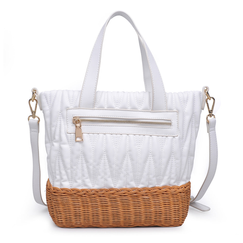 Woman wearing White Urban Expressions Esperanza Tote NA-840611158727 View 7 | White