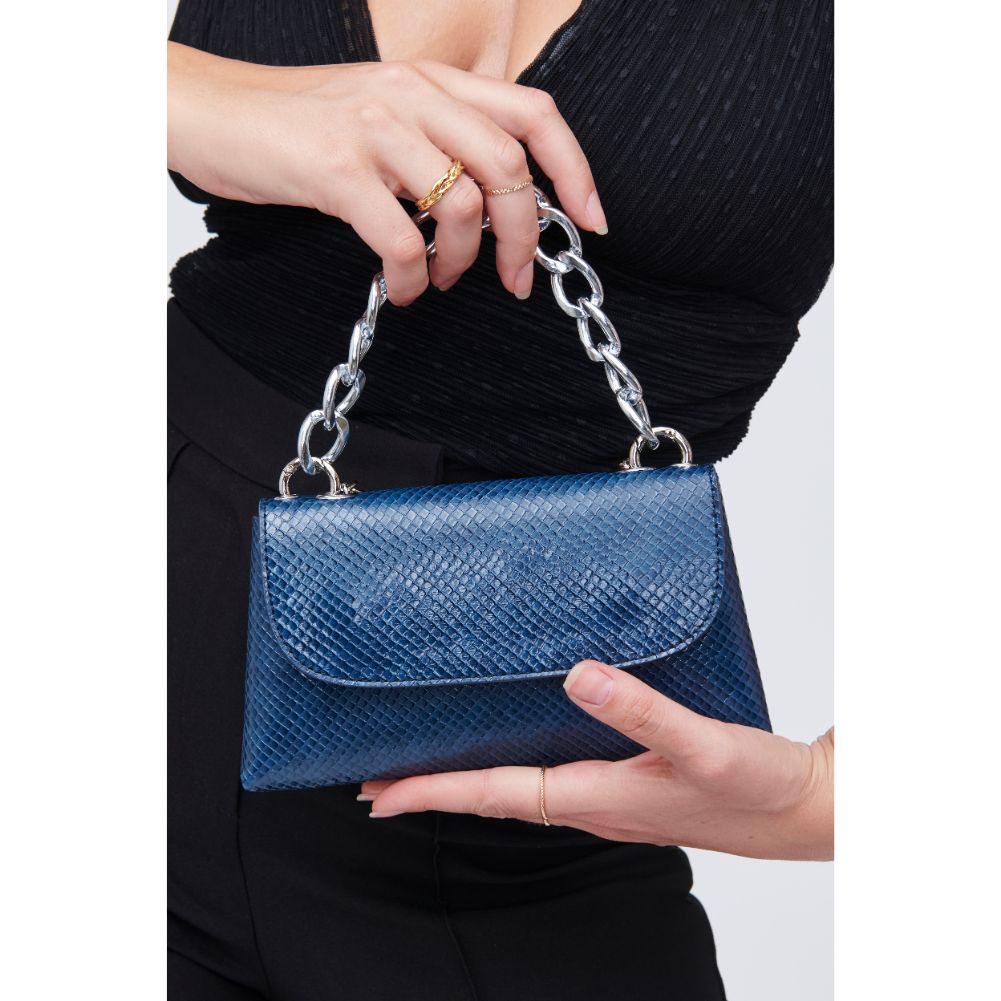 Woman wearing Denim Urban Expressions Teagan Crossbody 818209011617 View 1 | Denim