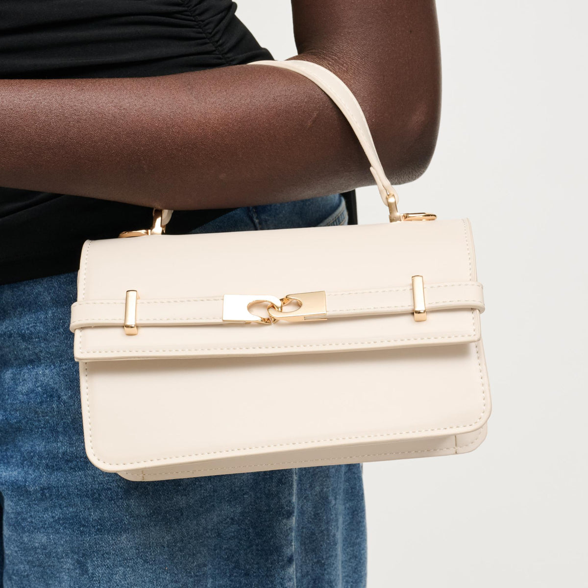 Woman wearing Oatmilk Urban Expressions Lily Crossbody 840504205798 View 1 | Oatmilk