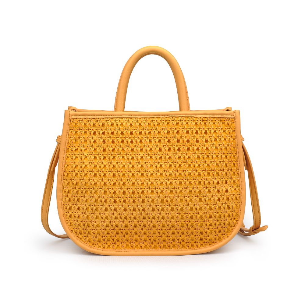 Woman wearing Mustard Urban Expressions Carmen Crossbody 840611169426 View 5 | Mustard
