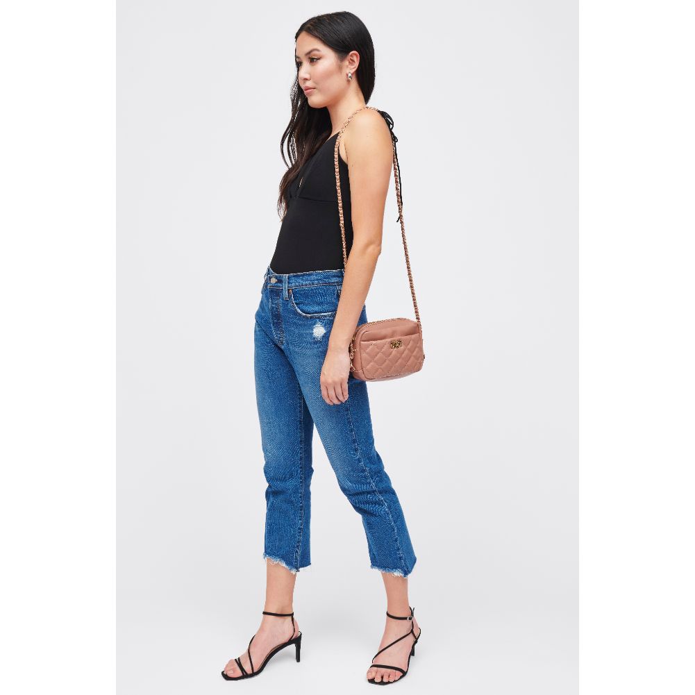 Woman wearing Mauve Urban Expressions Heidi Crossbody 840611185044 View 3 | Mauve