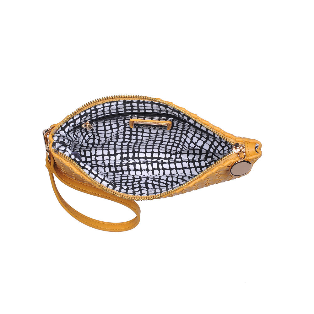 Woman wearing Mustard Urban Expressions Joan Wristlet NA-840611160478 View 9 | Mustard