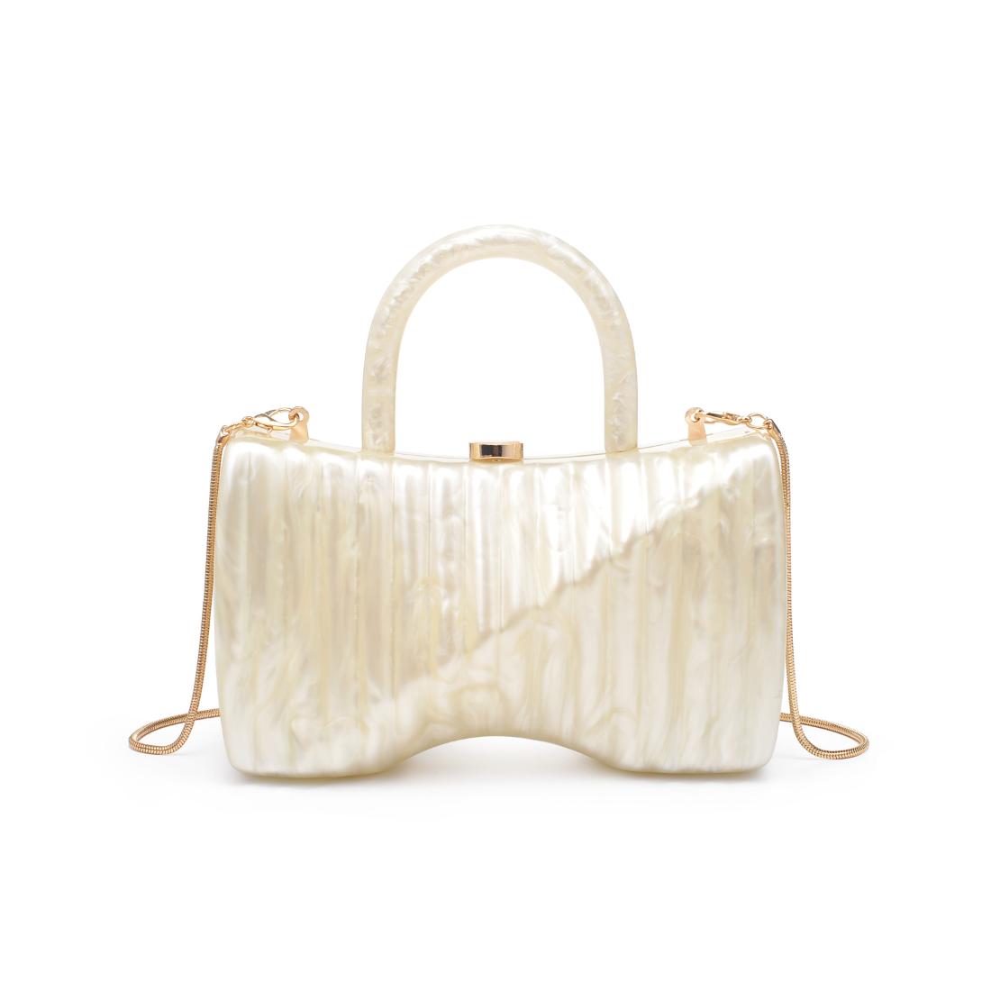 Woman wearing Ivory Urban Expressions Julie Evening Bag 840611198679 View 5 | Ivory