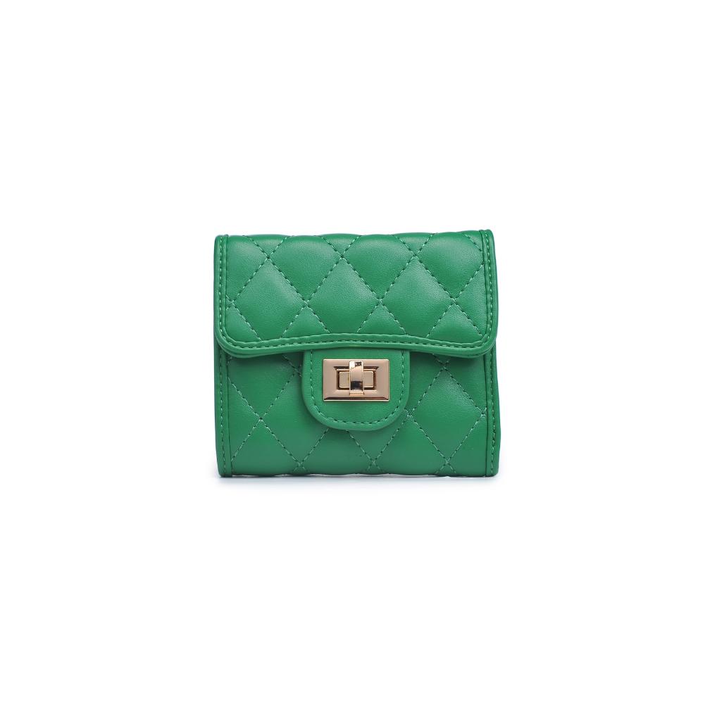 Woman wearing Kelly Green Urban Expressions Shantel - Quilted Wallet 840611121868 View 5 | Kelly Green