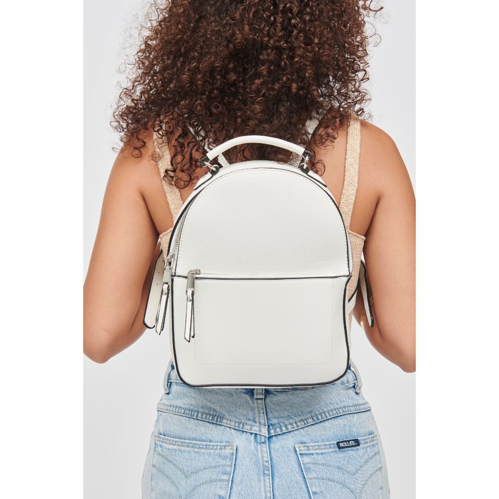 Woman wearing White Urban Expressions Kimberly Backpack 840611183118 View 1 | White