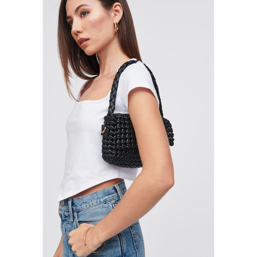 Woman wearing Black Urban Expressions Imelda Baguette 818209015301 View 4 | Black