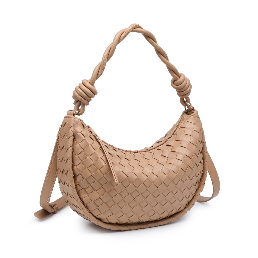 Woman wearing Almond Urban Expressions Violet Hobo 840504206603 View 6 | Almond