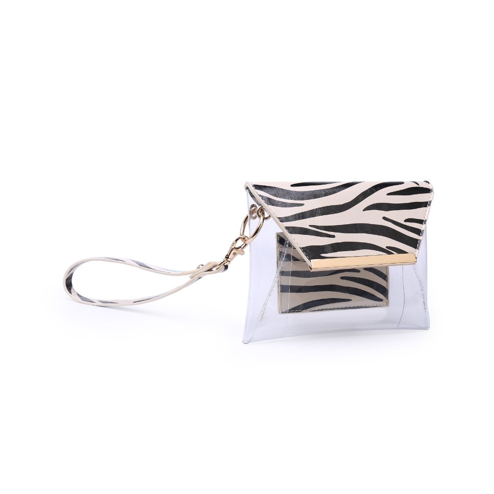Product Image of Urban Expressions Reese Zebra Wristlet NA-840611163400 View 2 | Zebra