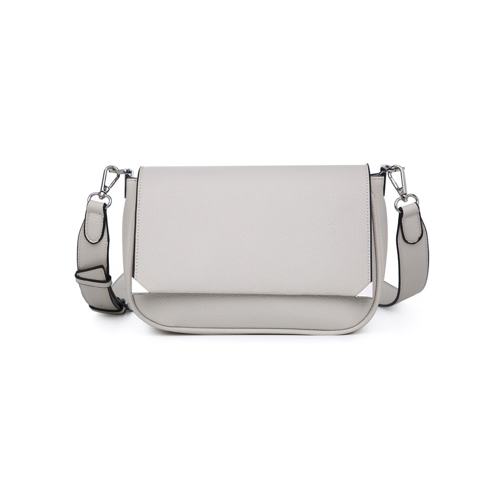 Woman wearing Cream Urban Expressions Langston Crossbody NA-840611161192 View 5 | Cream
