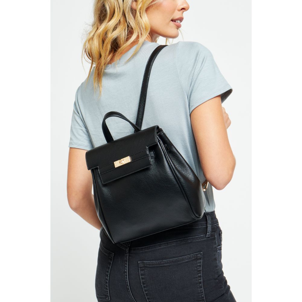 Woman wearing Black Urban Expressions Turner Backpack 840611177049 View 2 | Black