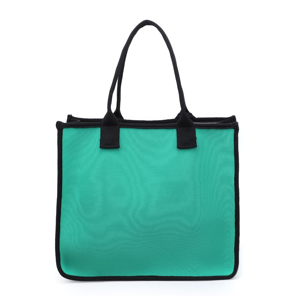 Woman wearing Green Black Urban Expressions Wade Tote 840611118158 View 7 | Green Black