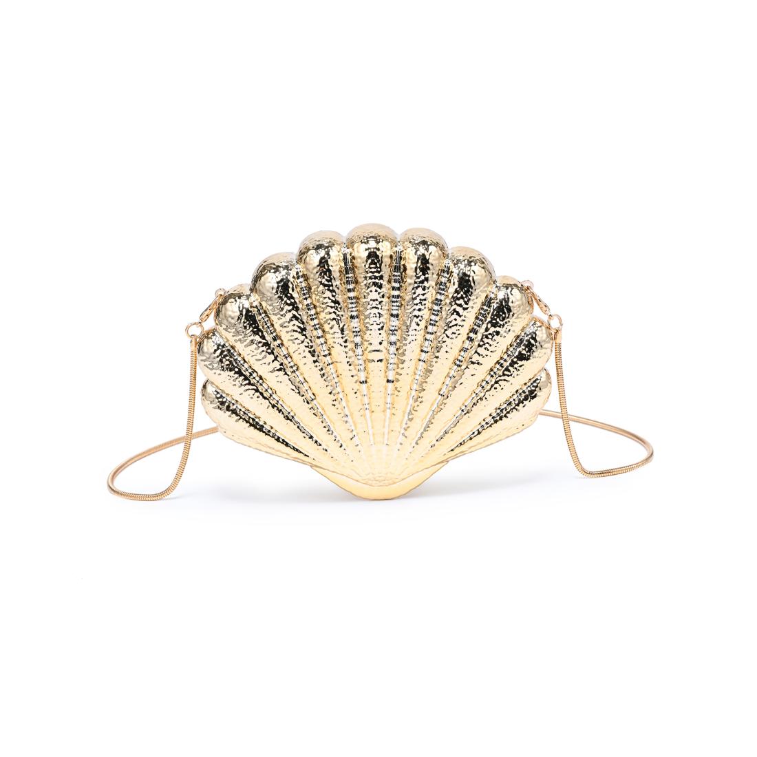 Woman wearing Gold Urban Expressions Cameron Evening Bag 840504204807 View 7 | Gold