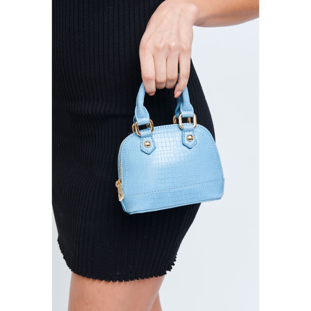 Woman wearing Blue Urban Expressions Bambi Crossbody 840611177247 View 3 | Blue