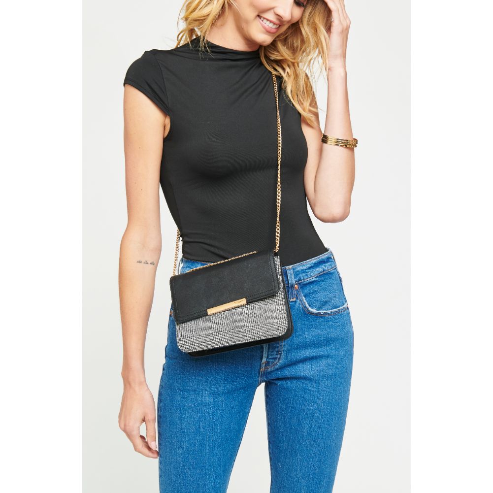 Woman wearing Black Urban Expressions Montgomery Crossbody 840611154002 View 1 | Black