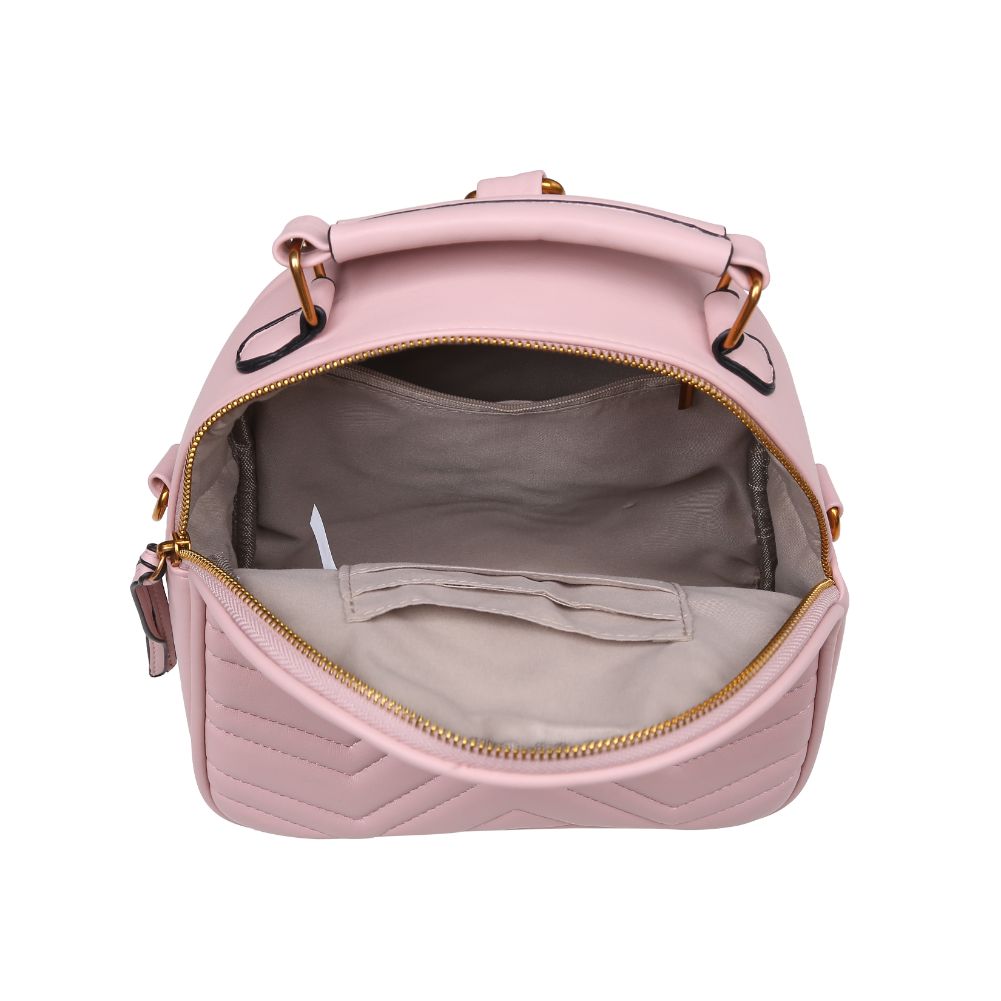 Product Image of Urban Expressions Cameron V Stitch Single Zip Backpack 840611168511 View 4 | Blush