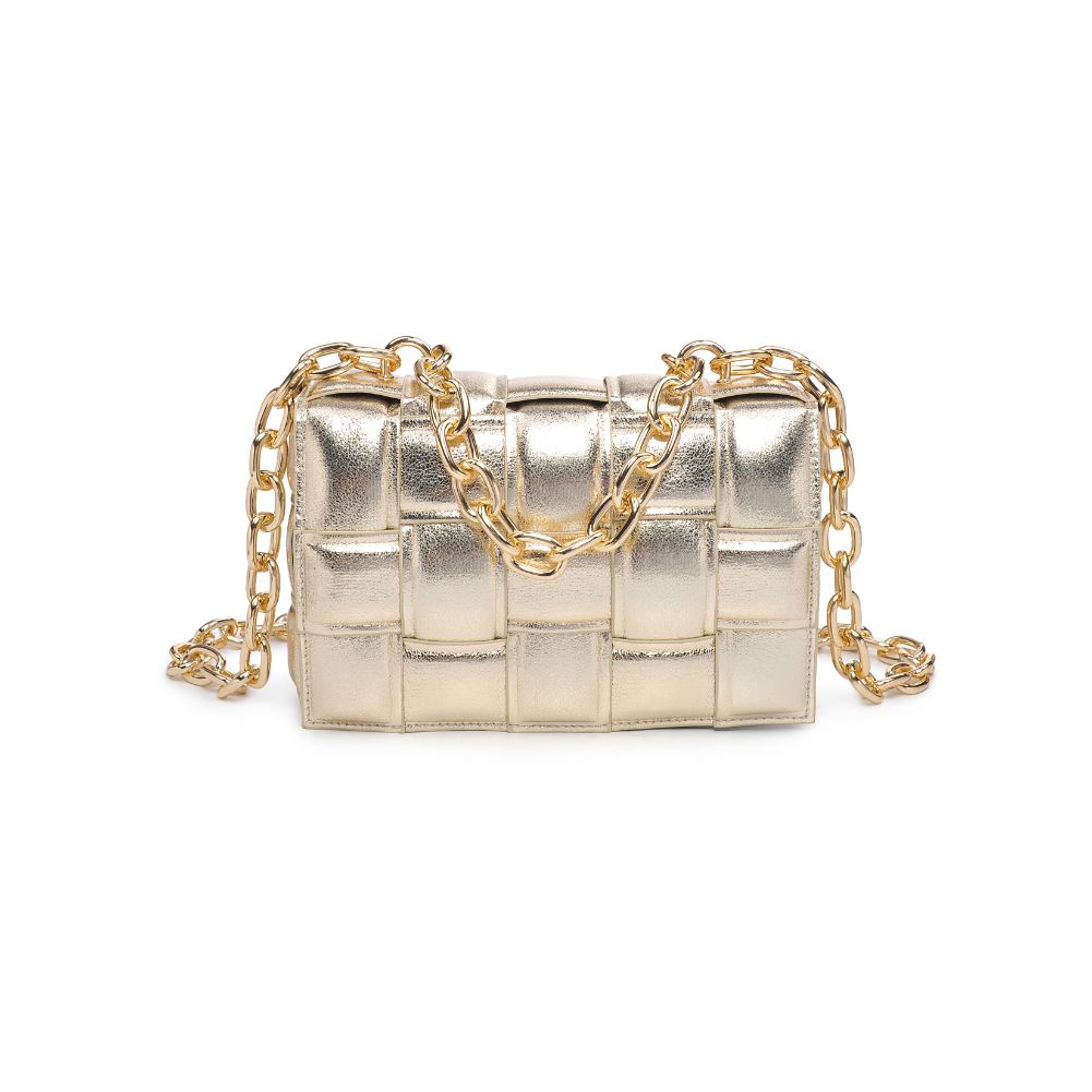 Product Image of Urban Expressions Ines Metallic Crossbody 840611100573 View 5 | Gold