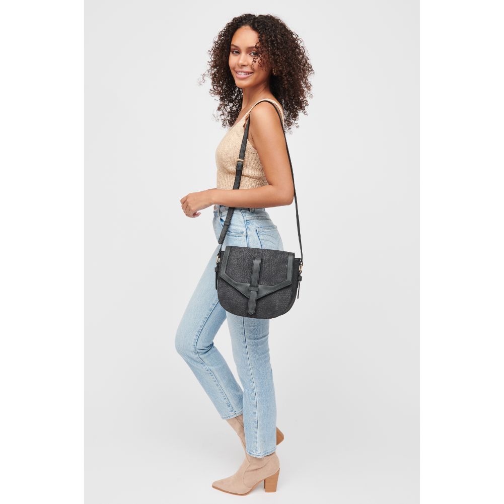 Woman wearing Black Urban Expressions Henderson Crossbody 840611122926 View 3 | Black