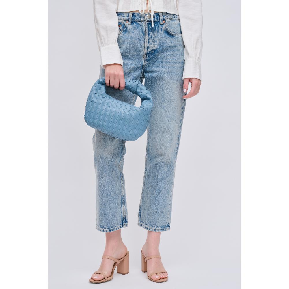 Woman wearing Denim Urban Expressions Tracy - Woven Clutch 840611121936 View 3 | Denim