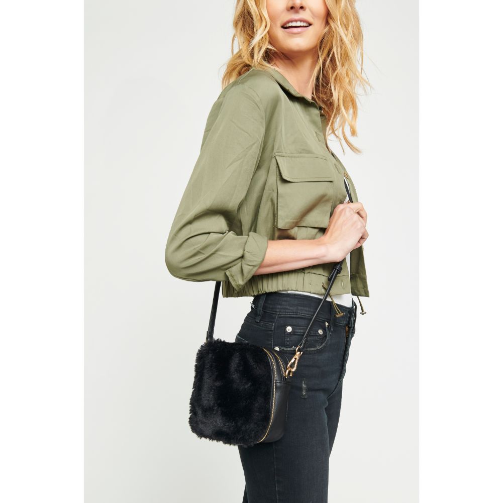 Woman wearing Black Urban Expressions Sylvester Crossbody NA-840611140067 View 2 | Black
