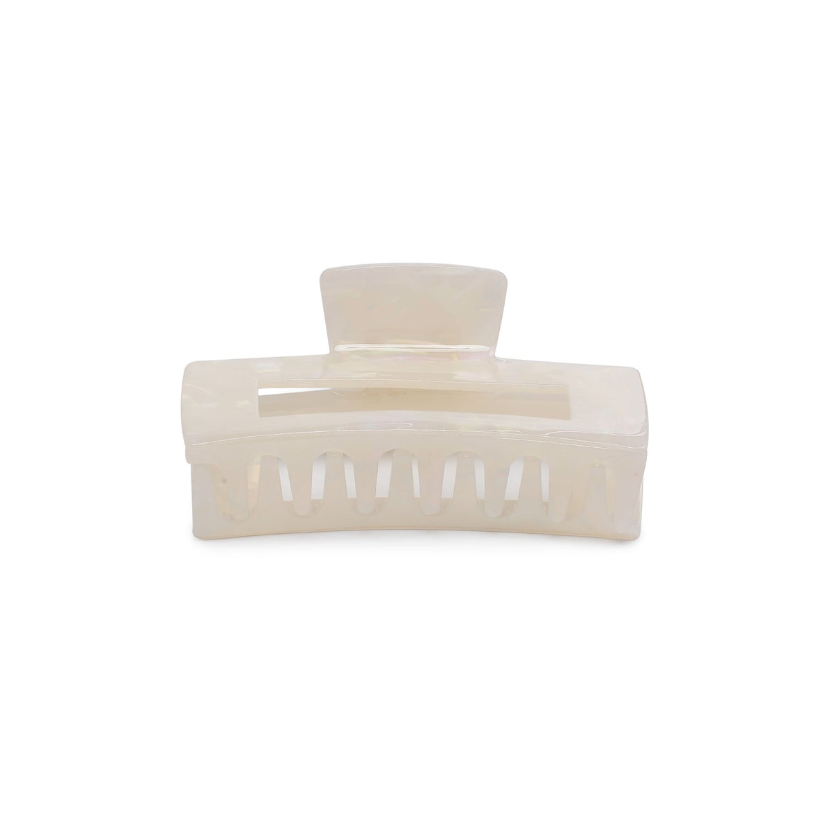 Urban Expressions Cutout Rectangle Large Jaw Hair Claw 818209012959 View 2 | White