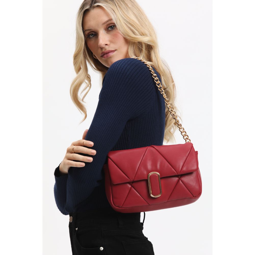 Woman wearing Red Urban Expressions Anderson Crossbody 840611113795 View 1 | Red