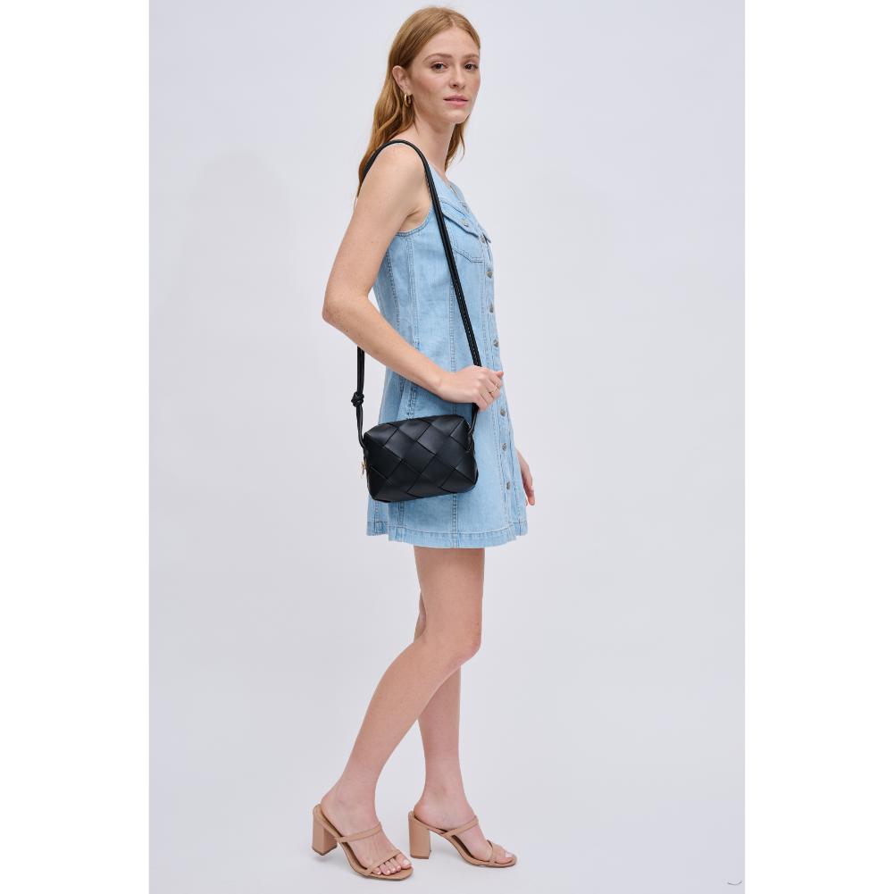 Woman wearing Black Urban Expressions Kennedy Crossbody 840611126719 View 3 | Black