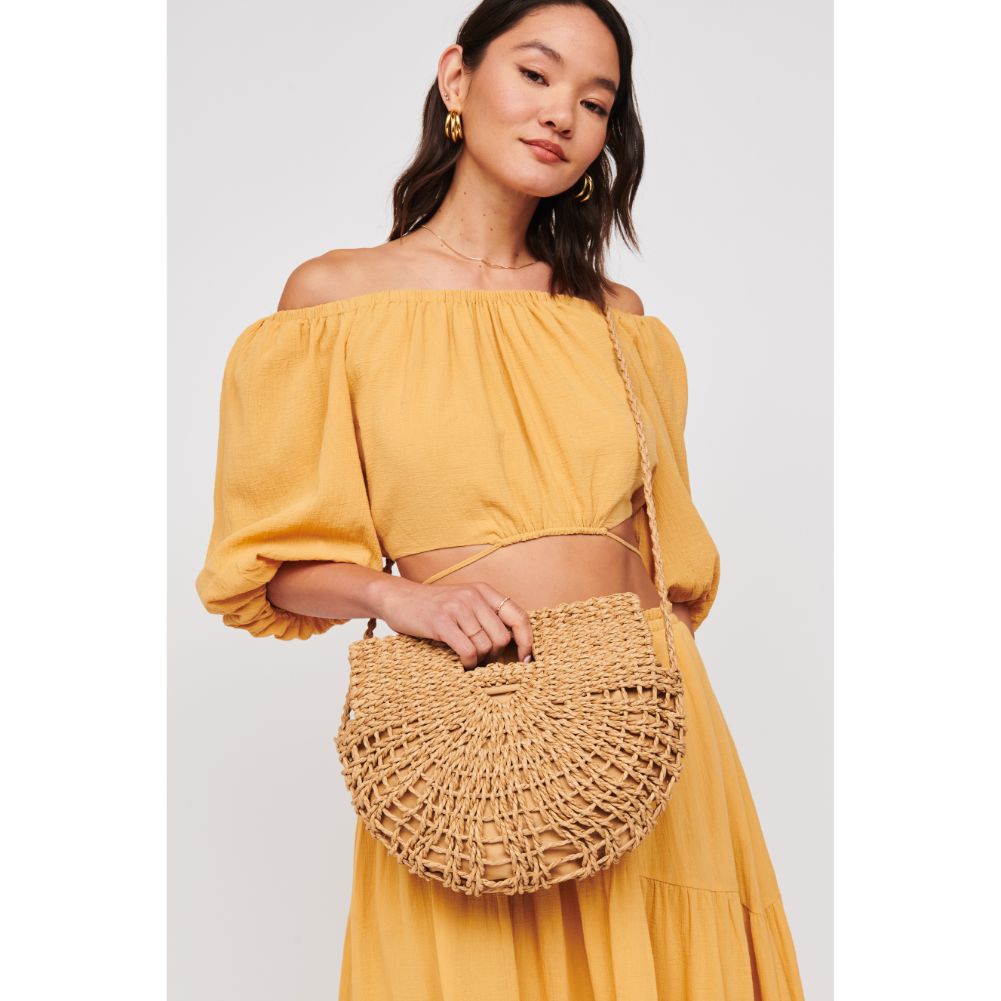 Woman wearing Natural Urban Expressions Exuma Crossbody 818209018661 View 1 | Natural