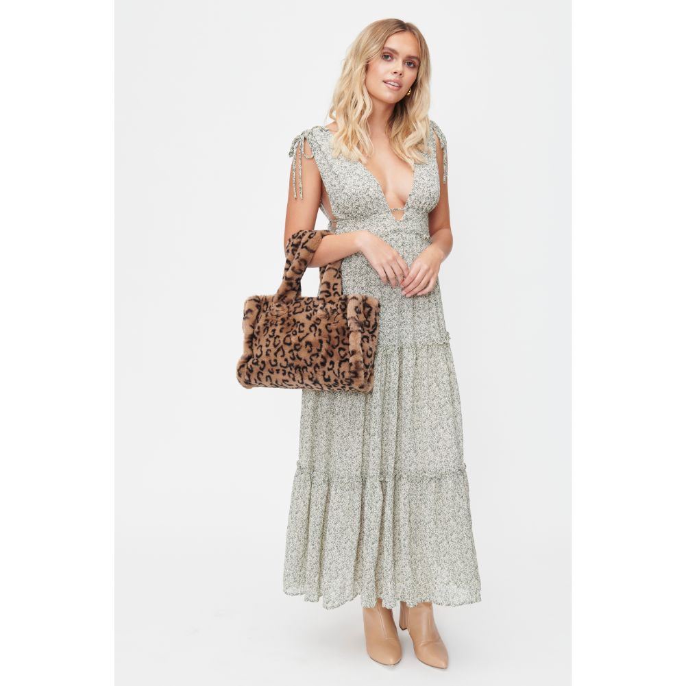 Woman wearing Cheetah Urban Expressions Tempest Tote 840611101402 View 4 | Cheetah