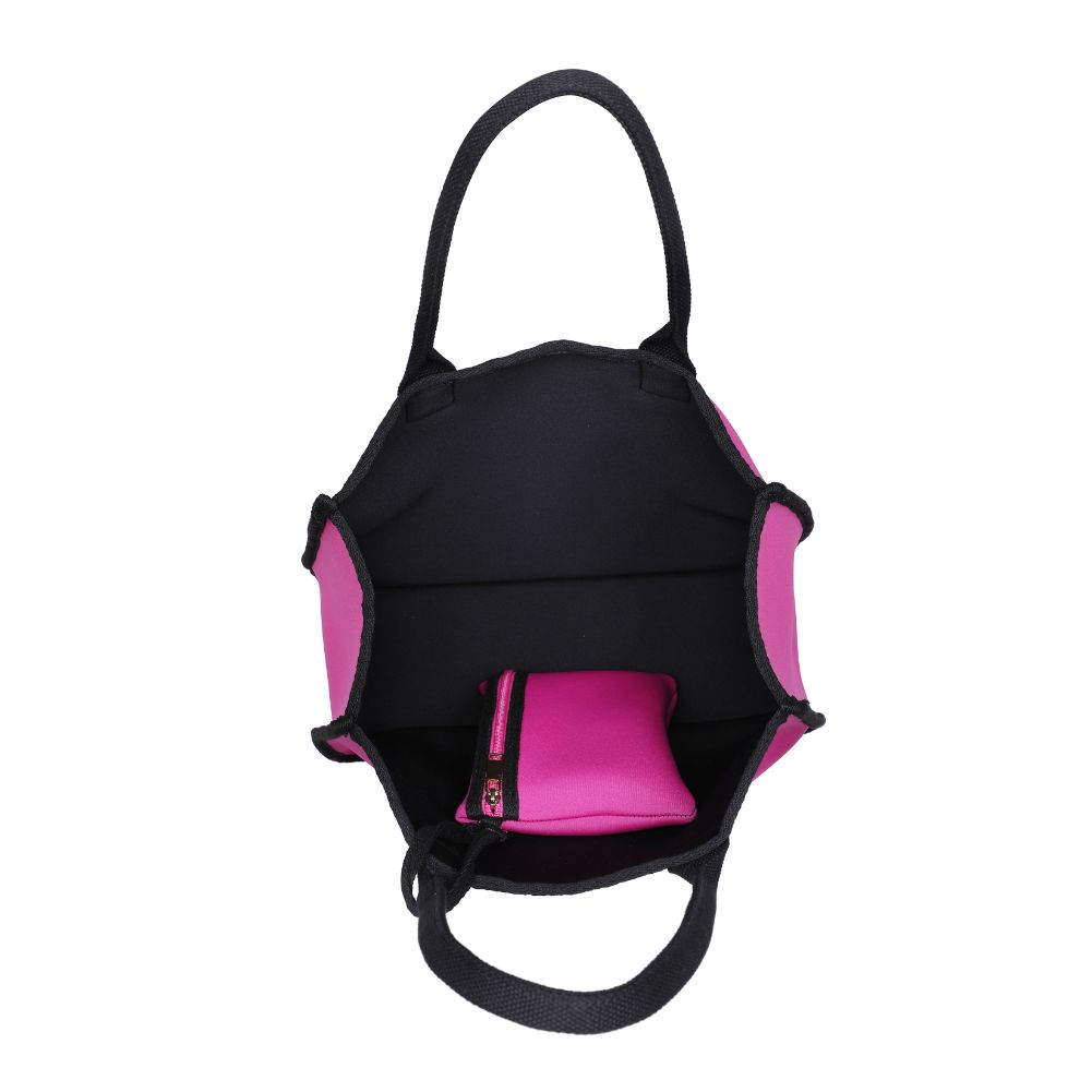 Woman wearing Magenta Urban Expressions Wade Tote 840611118172 View 9 | Magenta