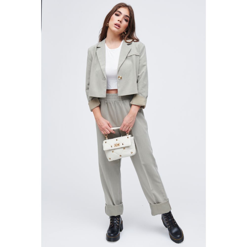 Woman wearing Ivory Urban Expressions Aiza Crossbody 818209010603 View 4 | Ivory