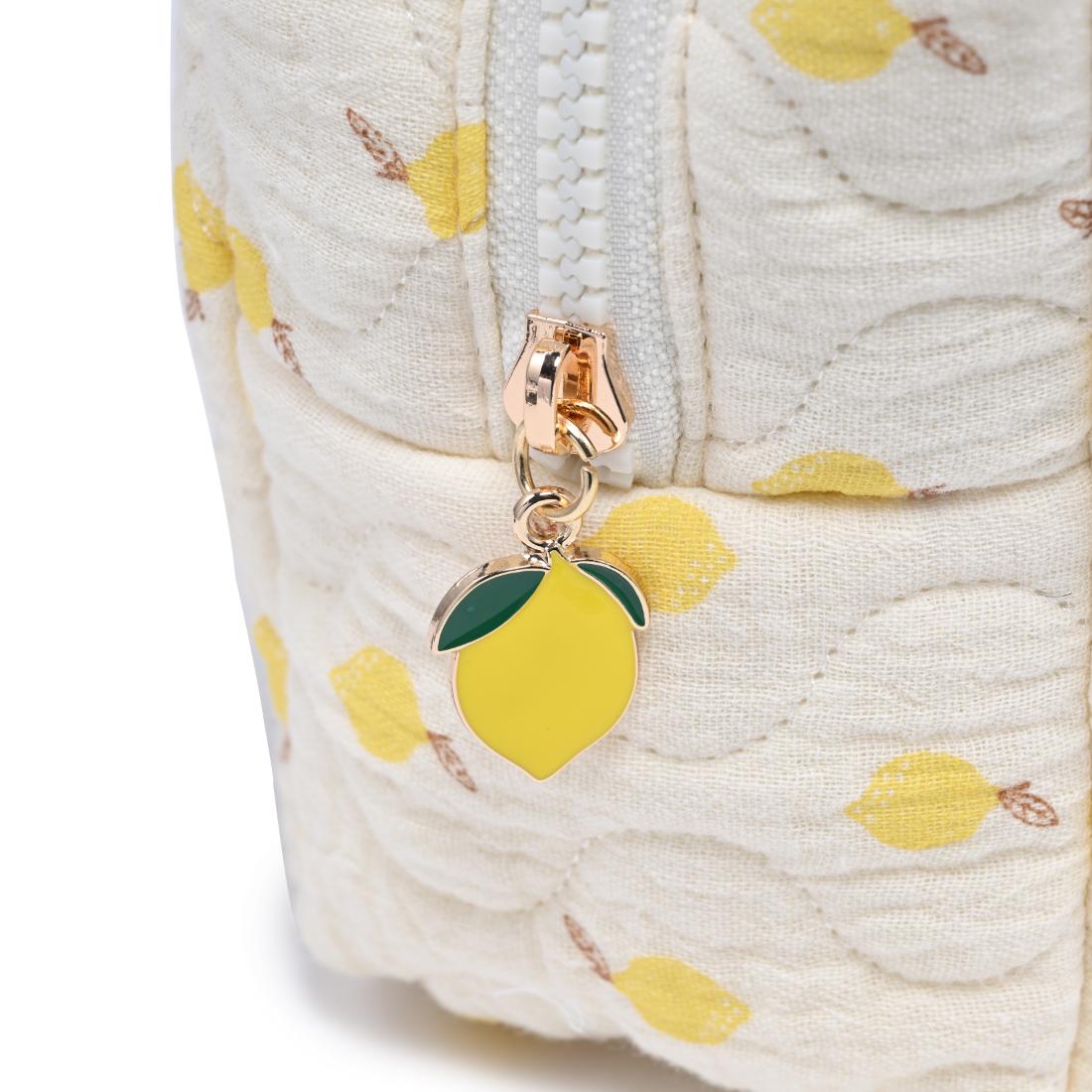 Urban Essentials Quilted Keeper Cosmetic & Travel Organizer Pouch 840611195432 View 8 | Lemon