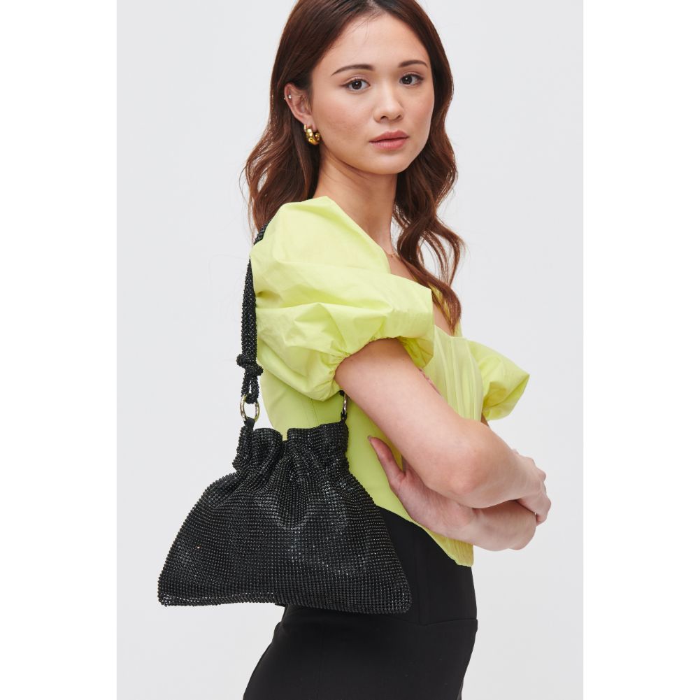 Woman wearing Black Urban Expressions Larissa Evening Bag 840611108968 View 1 | Black
