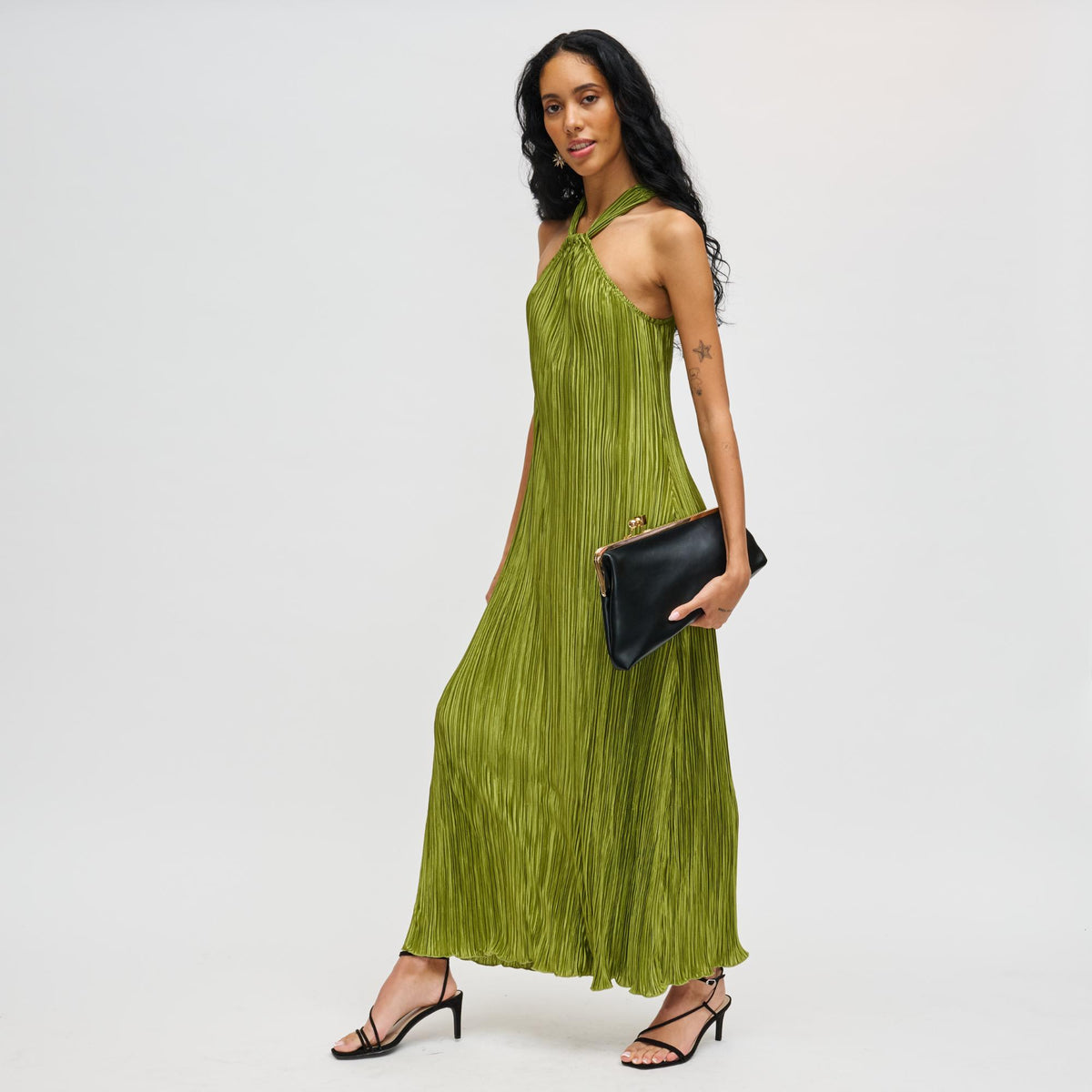 Woman wearing Black Urban Expressions Helena Clutch 840504200137 View 2 | Black