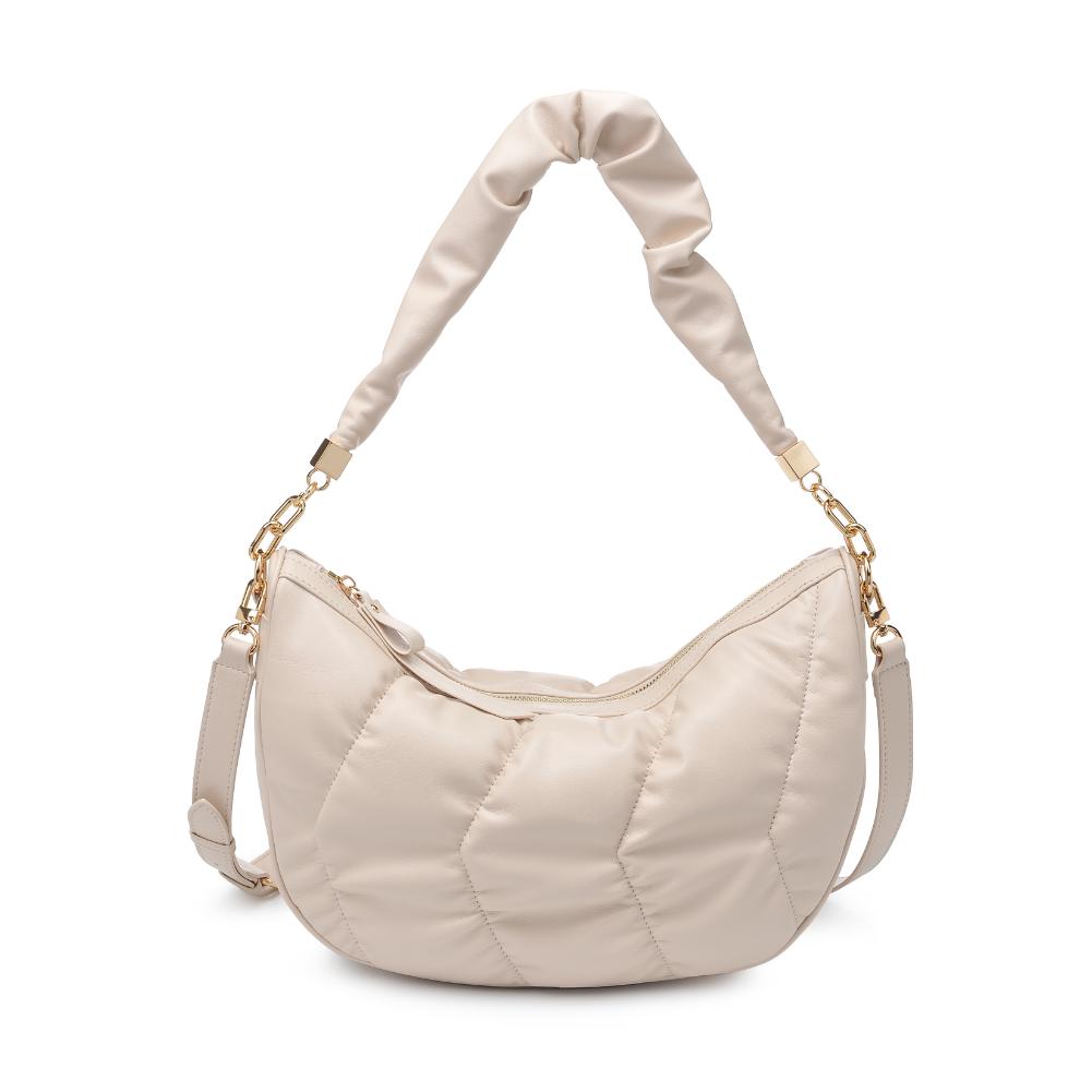 Woman wearing Oatmilk Urban Expressions Whitney Crossbody 840611130587 View 5 | Oatmilk