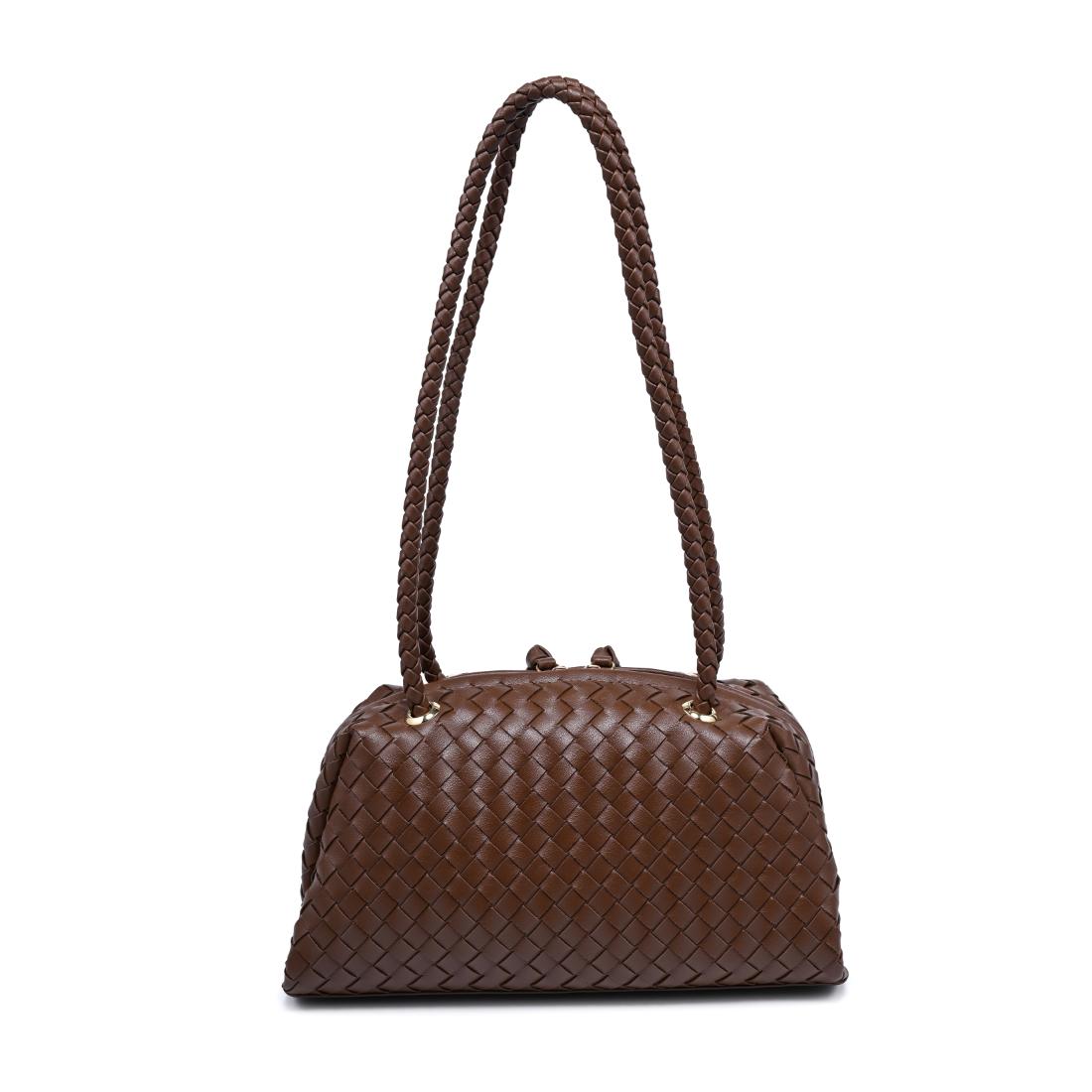Woman wearing Chocolate Urban Expressions Chloe Shoulder Bag 840504204395 View 7 | Chocolate