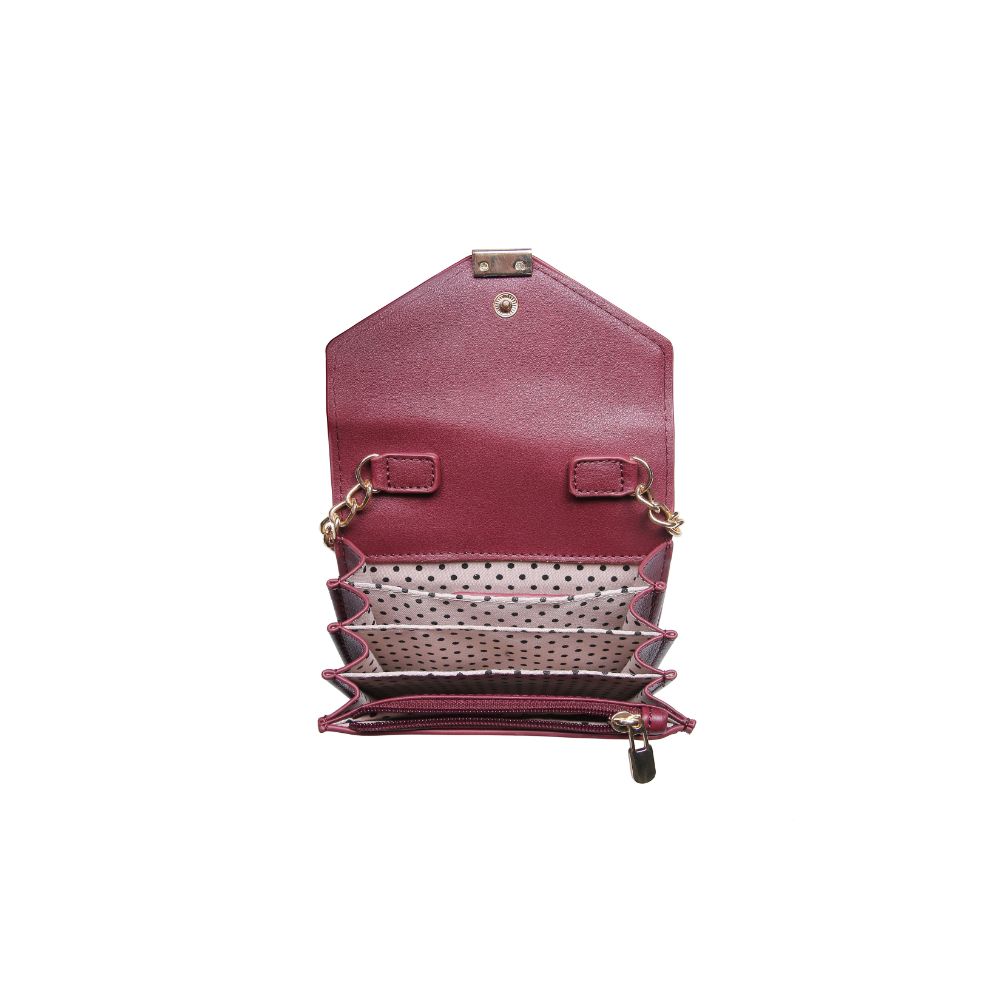 Product Image of Urban Expressions Jasmine - Croc Crossbody 840611165312 View 4 | Burgundy