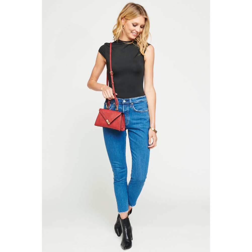 Woman wearing Samba Red Urban Expressions Blake Crossbody 840611174734 View 4 | Samba Red