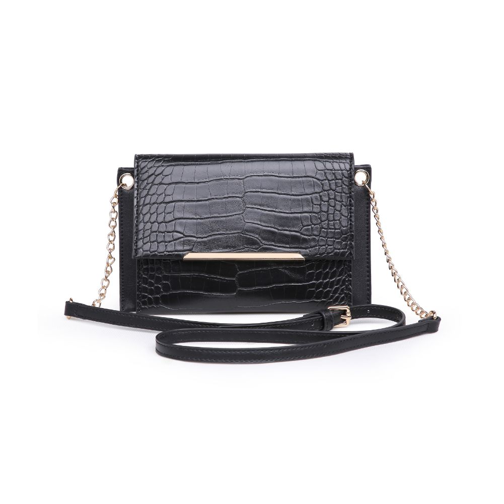 Product Image of Urban Expressions Asher Croc Crossbody 840611165374 View 1 | Black