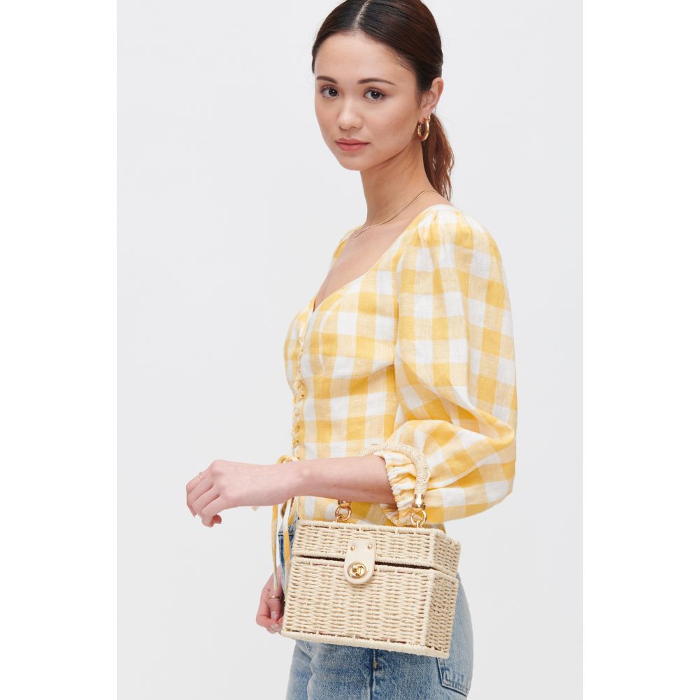 Woman wearing Ivory Urban Expressions Whimsy Crossbody 840611118509 View 1 | Ivory