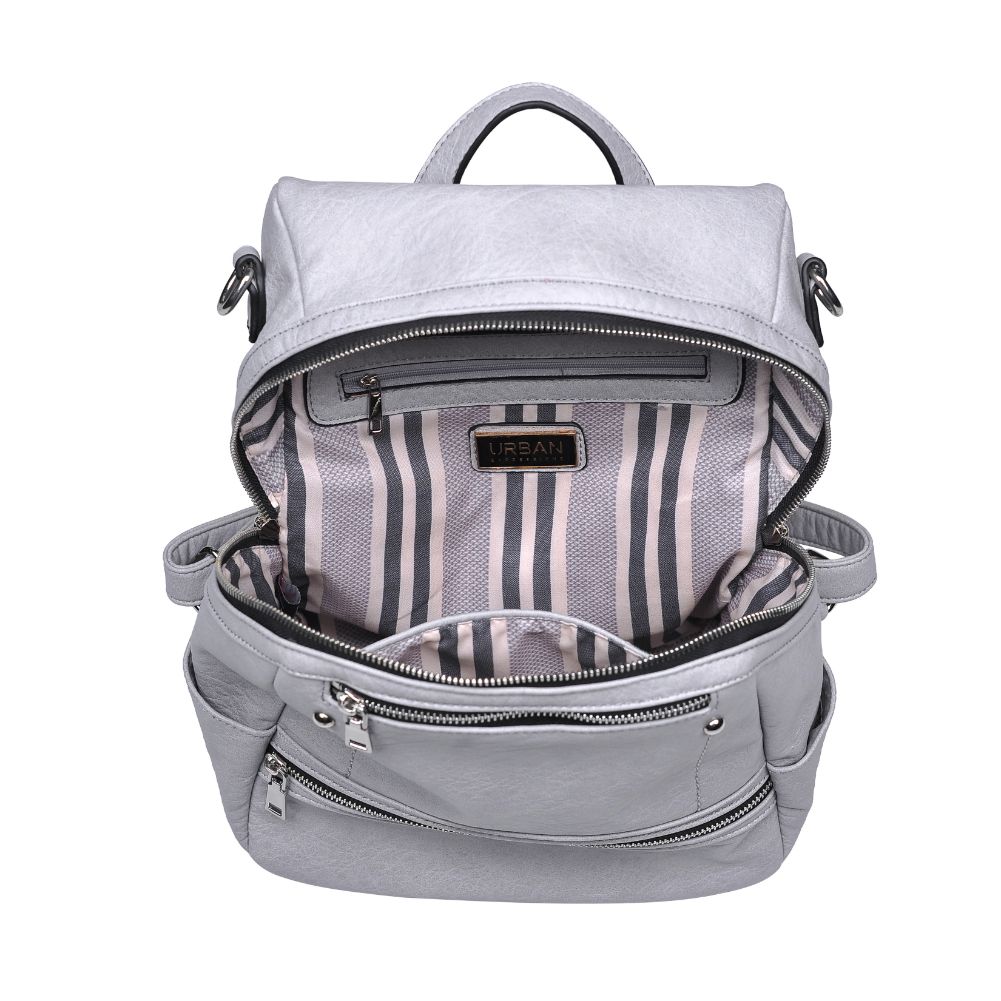 Product Image of Urban Expressions Juliette Textured Backpack NA-840611164704 View 4 | Grey