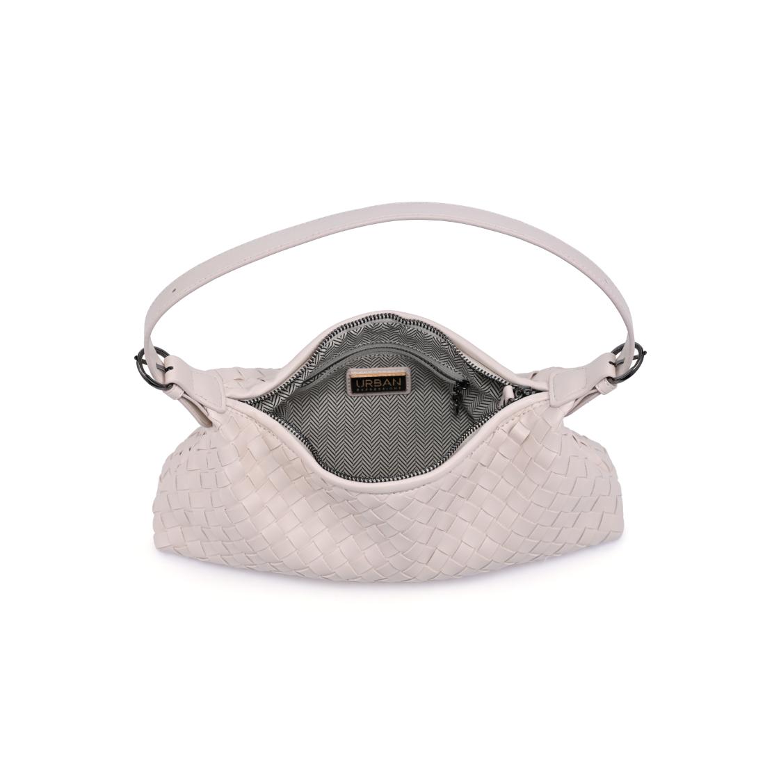 Woman wearing Oatmilk Urban Expressions Audrey Shoulder Bag 840504204067 View 9 | Oatmilk