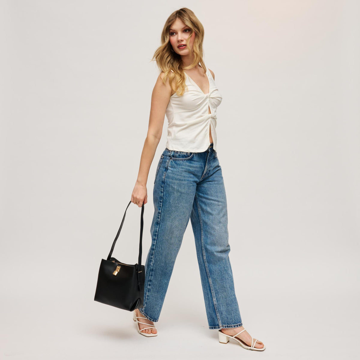 Woman wearing Black Urban Expressions Mina Crossbody 840504202063 View 3 | Black