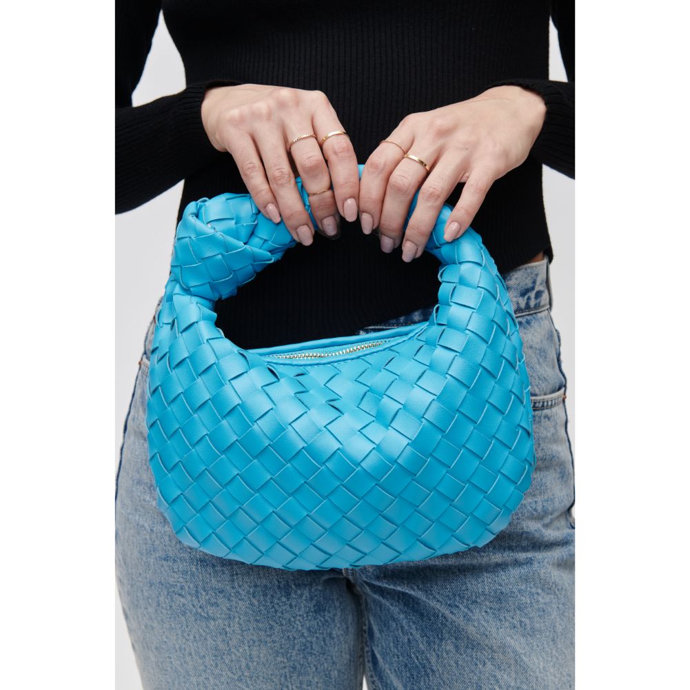 Woman wearing Cyan Urban Expressions Tracy - Woven Clutch 840611107817 View 4 | Cyan