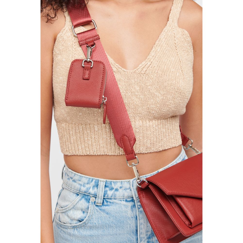 Woman wearing Red Urban Expressions Fannie Crossbody 840611185426 View 4 | Red