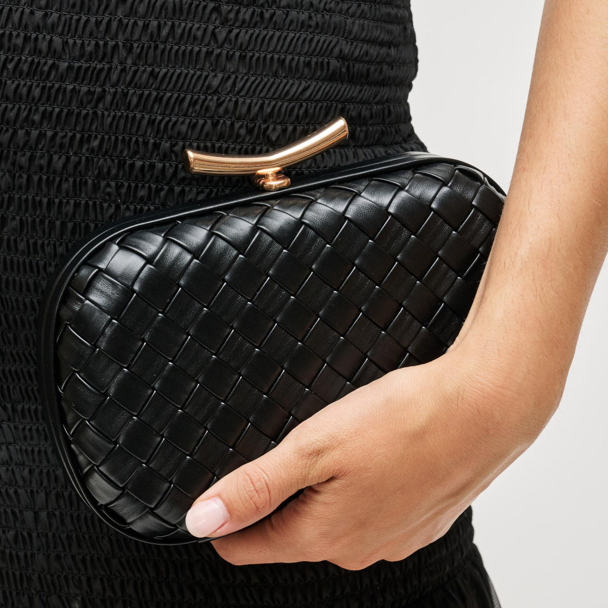Woman wearing Black Urban Expressions Allison Evening Bag 840611199867 View 4 | Black