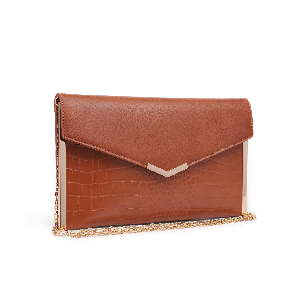 Product Image of Urban Expressions Heather Clutch NA-840611159656 View 2 | Cognac