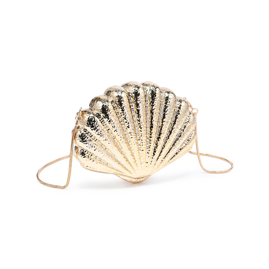 Woman wearing Gold Urban Expressions Cameron Evening Bag 840504204807 View 6 | Gold